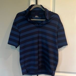 Men's Under Armour navy blue striped polo